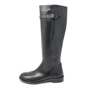 New Italian Shoemakers Black Leather Riding Boots